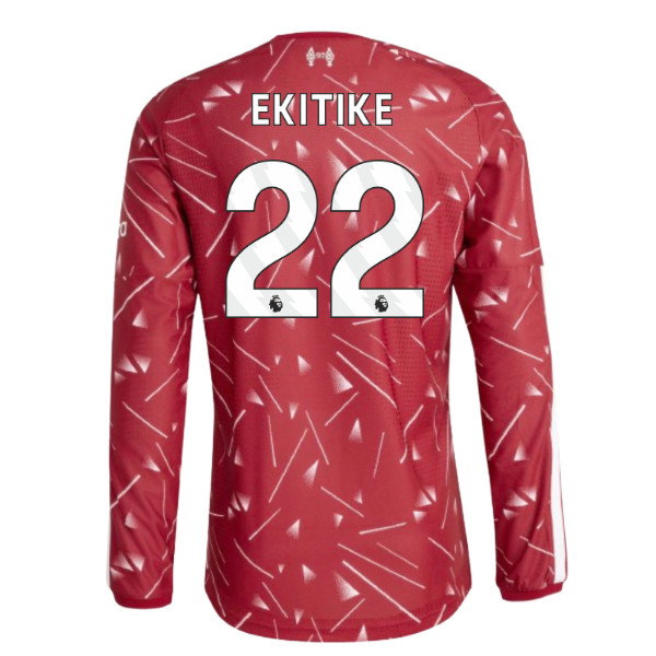 2026-2027 Liverpool Authentic Long Sleeve Home Shirt (Ekitike 22)