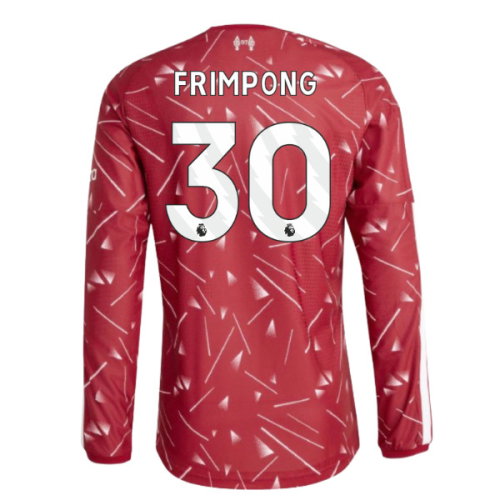 2026-2027 Liverpool Authentic Long Sleeve Home Shirt (Frimpong 30)