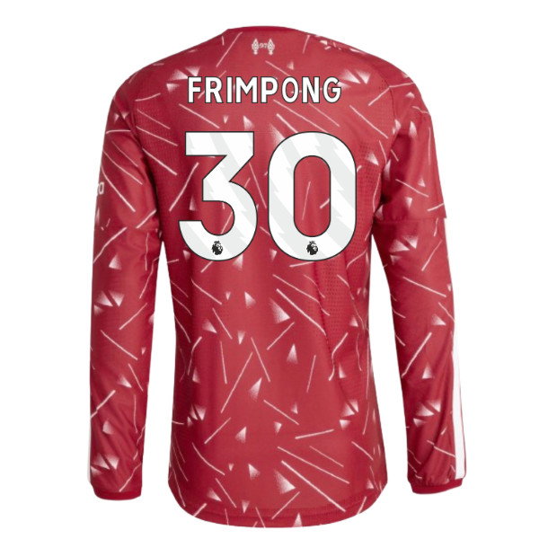 2026-2027 Liverpool Authentic Long Sleeve Home Shirt (Frimpong 30)