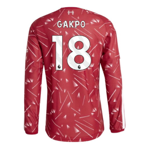 2026-2027 Liverpool Authentic Long Sleeve Home Shirt (Gakpo 18)