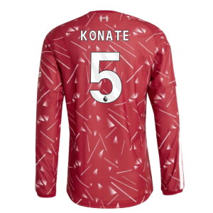 2026-2027 Liverpool Authentic Long Sleeve Home Shirt (Konate 5)
