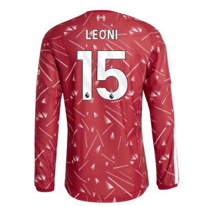 2026-2027 Liverpool Authentic Long Sleeve Home Shirt (Leoni 15)