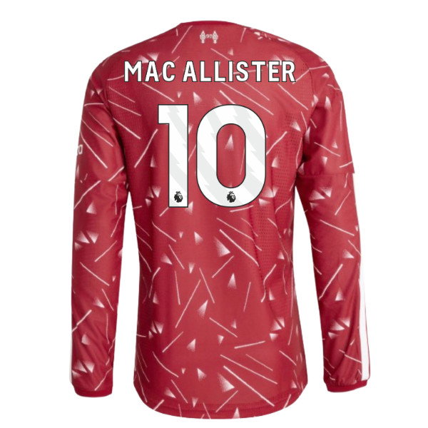 2026-2027 Liverpool Authentic Long Sleeve Home Shirt (Mac Allister 10)