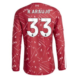 2026-2027 Liverpool Authentic Long Sleeve Home Shirt (R.Araujo 33)