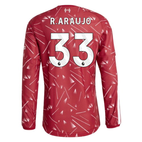 2026-2027 Liverpool Authentic Long Sleeve Home Shirt (R.Araujo 33)