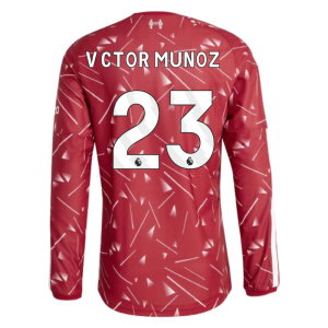 2026-2027 Liverpool Authentic Long Sleeve Home Shirt (Víctor Munoz 23)