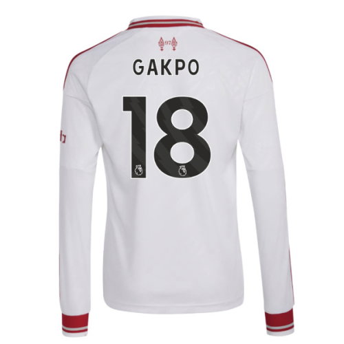 2026-2027 Liverpool Long Sleeve Away Shirt (Kids) (Gakpo 18)