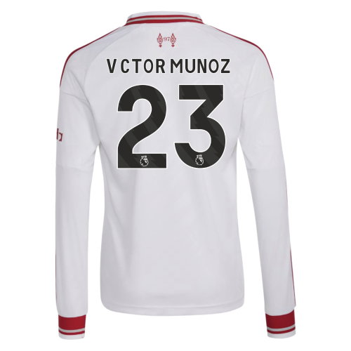 2026-2027 Liverpool Long Sleeve Away Shirt (Kids) (Vctor Munoz 23)