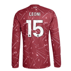 2026-2027 Liverpool Long Sleeve Home Shirt (Kids) (Leoni 15)