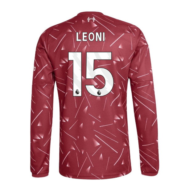 2026-2027 Liverpool Long Sleeve Home Shirt (Kids) (Leoni 15)