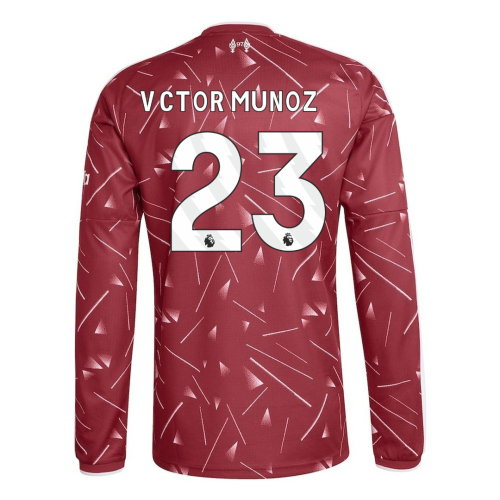 2026-2027 Liverpool Long Sleeve Home Shirt (Kids) (Vctor Munoz 23)
