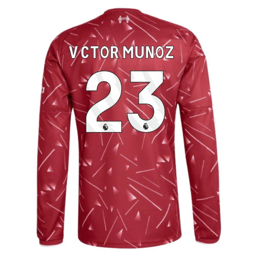 2026-2027 Liverpool Long Sleeve Home Shirt (Vctor Munoz 23)