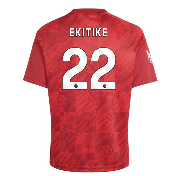 2026-2027 Liverpool Pre-Match Warm Up Shirt (Active Maroon) - Kids (Ekitike 22)