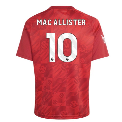 2026-2027 Liverpool Pre-Match Warm Up Shirt (Active Maroon) - Kids (Mac Allister 10)