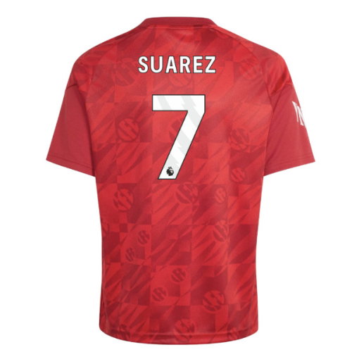 2026-2027 Liverpool Pre-Match Warm Up Shirt (Active Maroon) - Kids (Suarez 7)