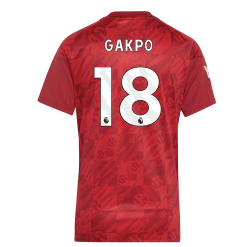 2026-2027 Liverpool Pre-Match Warm Up Shirt (Active Maroon) - Womens (Gakpo 18)