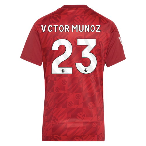 2026-2027 Liverpool Pre-Match Warm Up Shirt (Active Maroon) - Womens (Vctor Munoz 23)