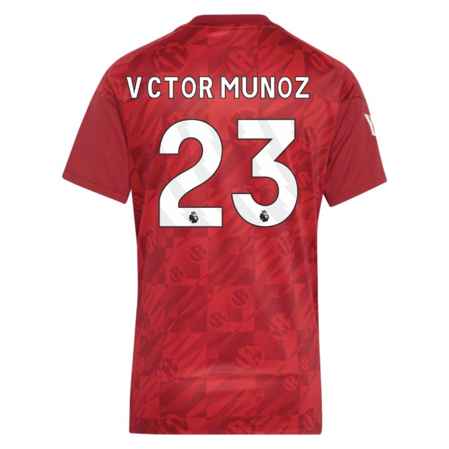 2026-2027 Liverpool Pre-Match Warm Up Shirt (Active Maroon) - Womens (Víctor Munoz 23)