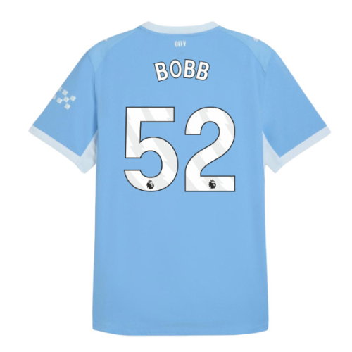 2026-2027 Man City Authentic Home Shirt (Bobb 52)
