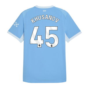 2026-2027 Man City Authentic Home Shirt (Khusanov 45)