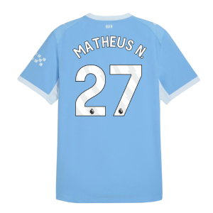 2026-2027 Man City Authentic Home Shirt (Matheus N. 27)