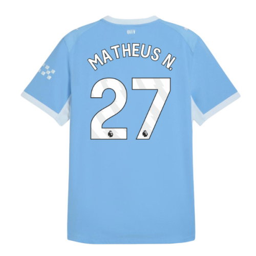 2026-2027 Man City Authentic Home Shirt (Matheus N. 27)