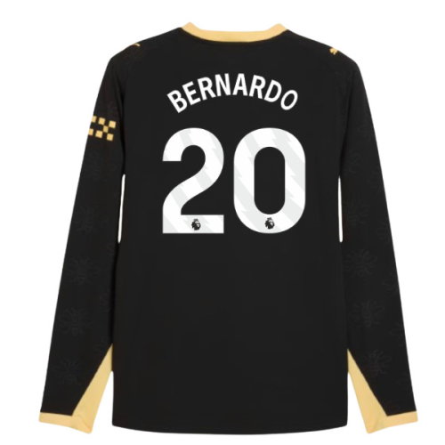 2026-2027 Man City Authentic Long Sleeve Away Shirt (Bernardo 20)