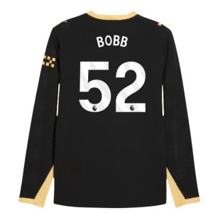 2026-2027 Man City Authentic Long Sleeve Away Shirt (Bobb 52)