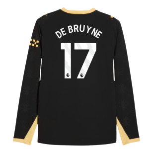 2026-2027 Man City Authentic Long Sleeve Away Shirt (De Bruyne 17)
