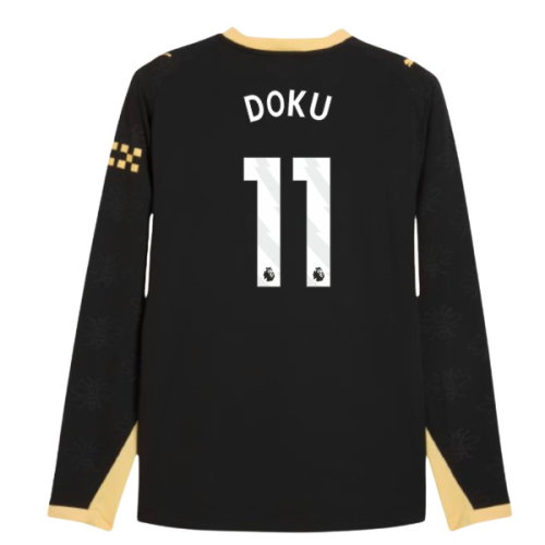 2026-2027 Man City Authentic Long Sleeve Away Shirt (Doku 11)