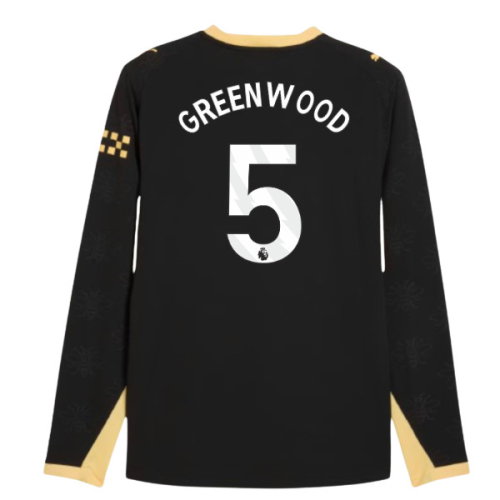 2026-2027 Man City Authentic Long Sleeve Away Shirt (Greenwood 5)