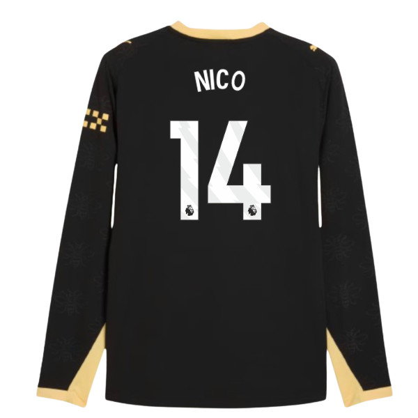 2026-2027 Man City Authentic Long Sleeve Away Shirt (Nico 14)