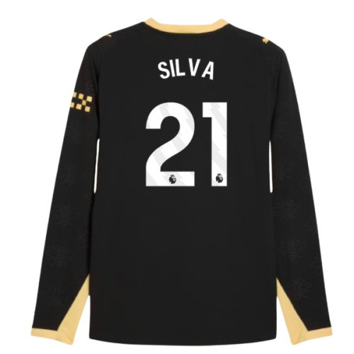 2026-2027 Man City Authentic Long Sleeve Away Shirt (Silva 21)