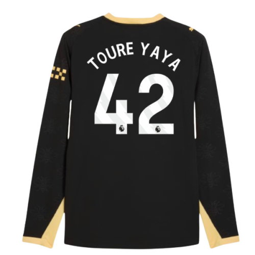 2026-2027 Man City Authentic Long Sleeve Away Shirt (Toure Yaya 42)