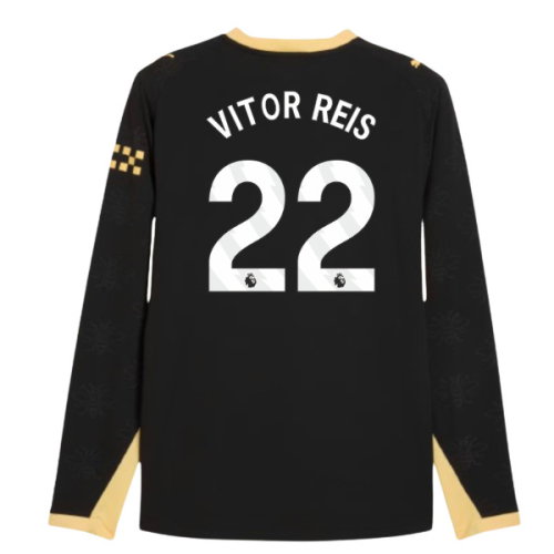 2026-2027 Man City Authentic Long Sleeve Away Shirt (Vitor Reis 22)