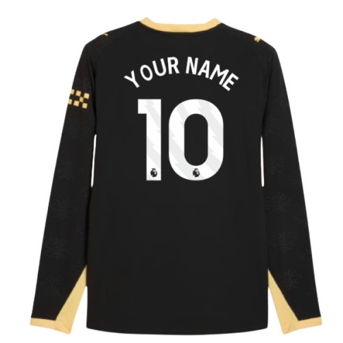 2026-2027 Man City Authentic Long Sleeve Away Shirt (Your Name)