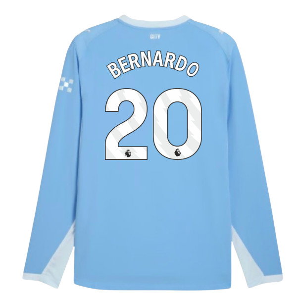 2026-2027 Man City Authentic Long Sleeve Home Shirt (Bernardo 20)