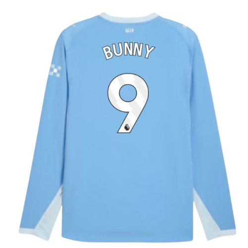 2026-2027 Man City Authentic Long Sleeve Home Shirt (Bunny 9)