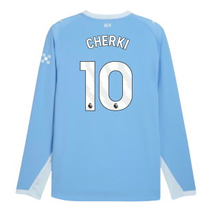 2026-2027 Man City Authentic Long Sleeve Home Shirt (Cherki 10)