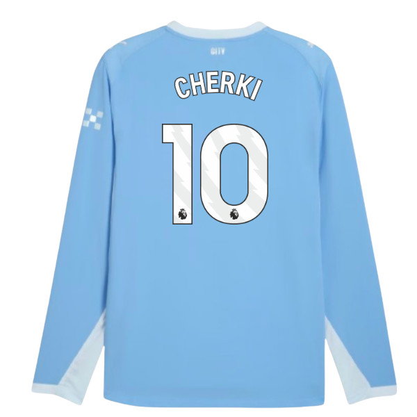 2026-2027 Man City Authentic Long Sleeve Home Shirt (Cherki 10)