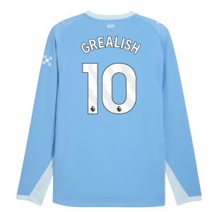 2026-2027 Man City Authentic Long Sleeve Home Shirt (Grealish 10)