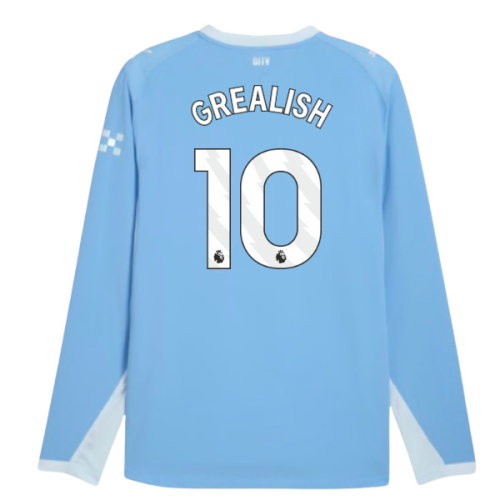 2026-2027 Man City Authentic Long Sleeve Home Shirt (Grealish 10)