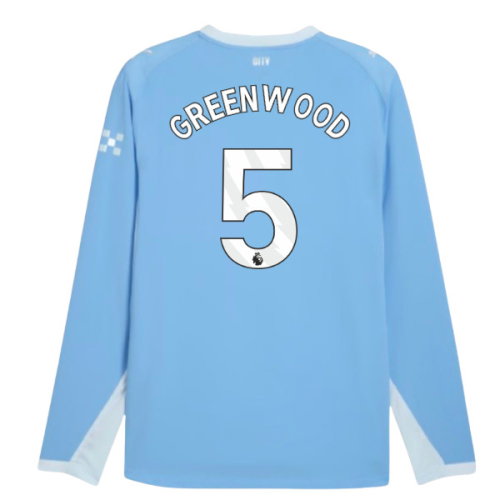 2026-2027 Man City Authentic Long Sleeve Home Shirt (Greenwood 5)