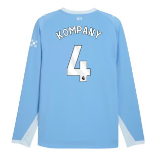 2026-2027 Man City Authentic Long Sleeve Home Shirt (Kompany 4)