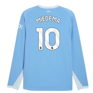 2026-2027 Man City Authentic Long Sleeve Home Shirt (Miedema 10)