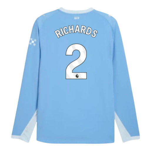 2026-2027 Man City Authentic Long Sleeve Home Shirt (Richards 2)