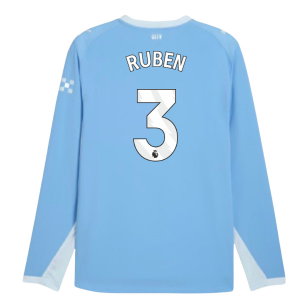 2026-2027 Man City Authentic Long Sleeve Home Shirt (Ruben 3)