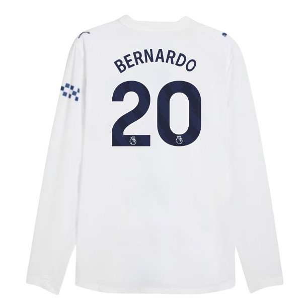 2026-2027 Man City Authentic Long Sleeve Third Shirt (Bernardo 20)