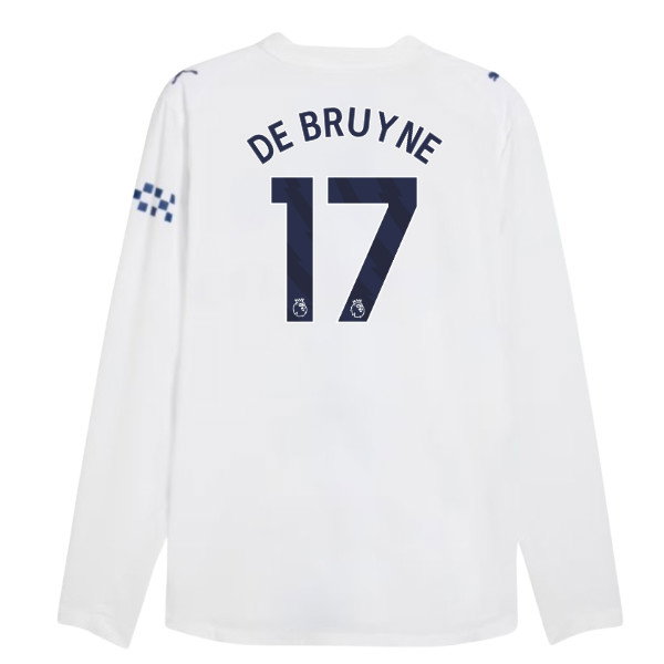 2026-2027 Man City Authentic Long Sleeve Third Shirt (De Bruyne 17)