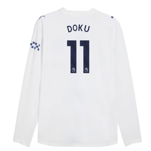 2026-2027 Man City Authentic Long Sleeve Third Shirt (Doku 11)